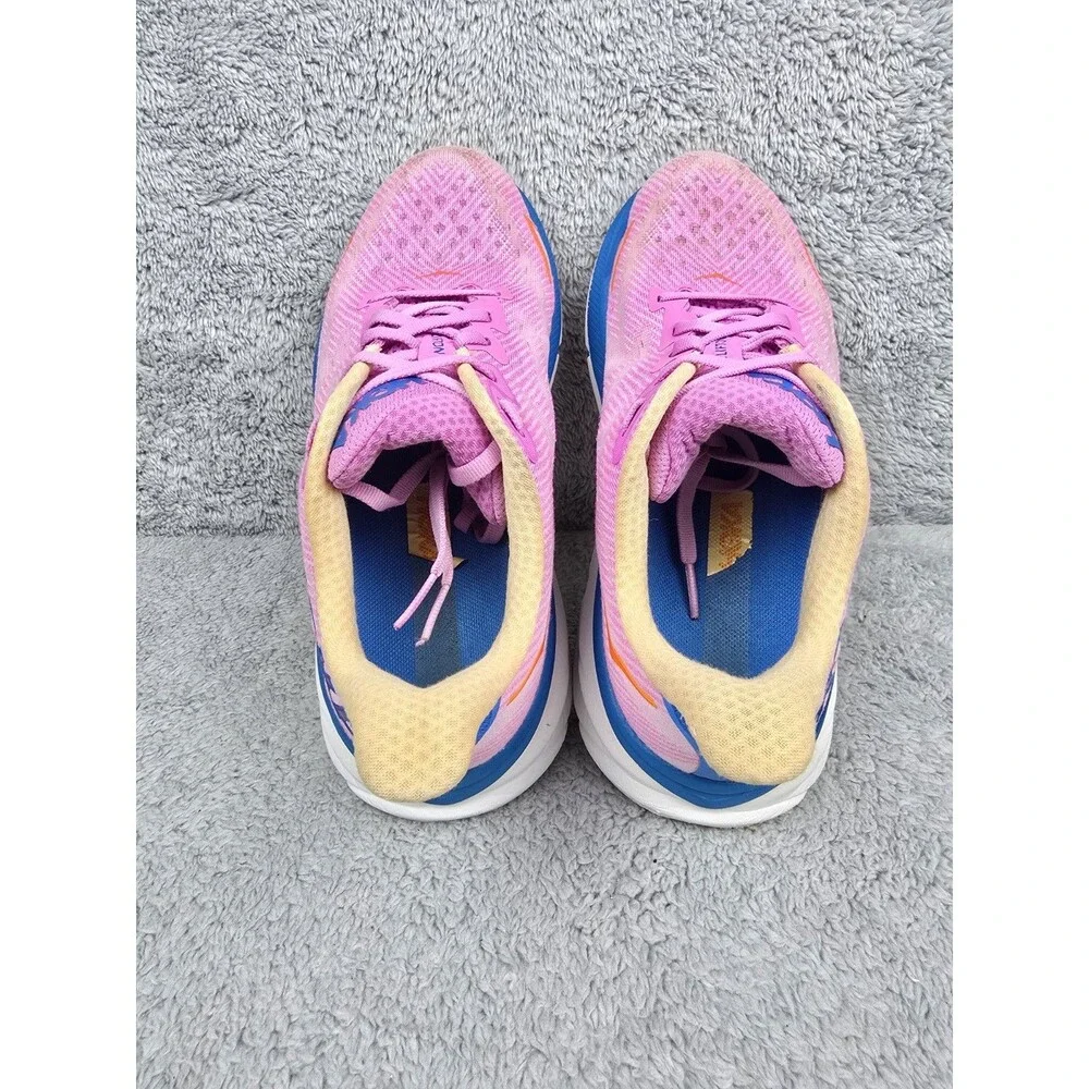 HOKA Clifton 9 Running Shoe Women 9B F27223C Violet / Pink / Blue